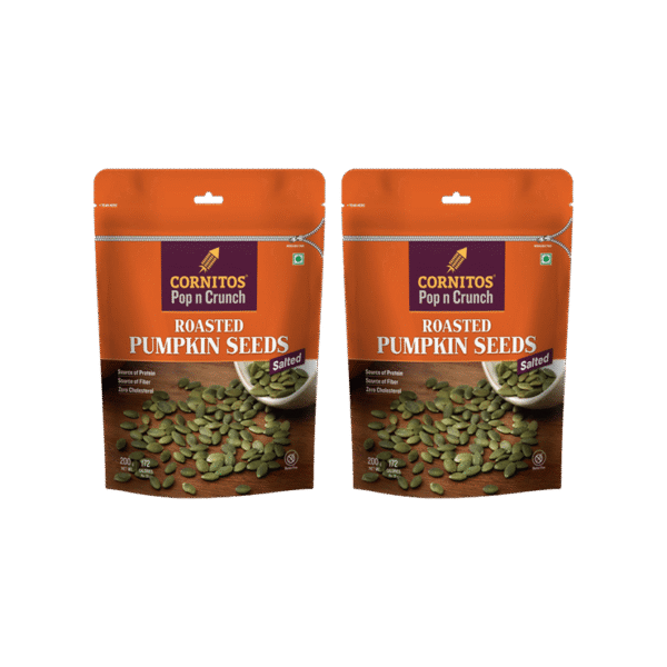 Cornitos Pop n Crunch Roasted Salted Pumpkin Seeds - Pack of 2