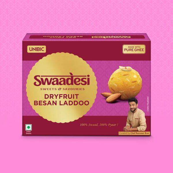 Desi Ghee Dryfruit Besan Laddu by Unibic Swaadesi