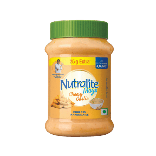 Nutralite Eggless Cheesy Garlic Flavoured Mayonnaise - With 25g extra