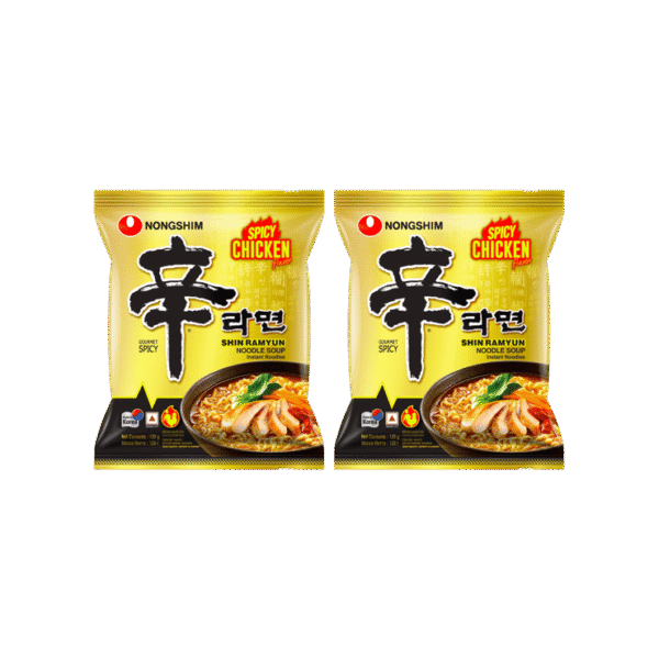 Nongshim Shin Ramyun Spicy Chicken Noodles Soup - Pack of 2