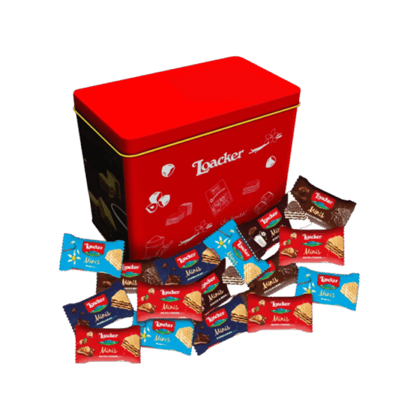 Loacker Assorted Flavours Mini Wafer Chocolate with Free Tin