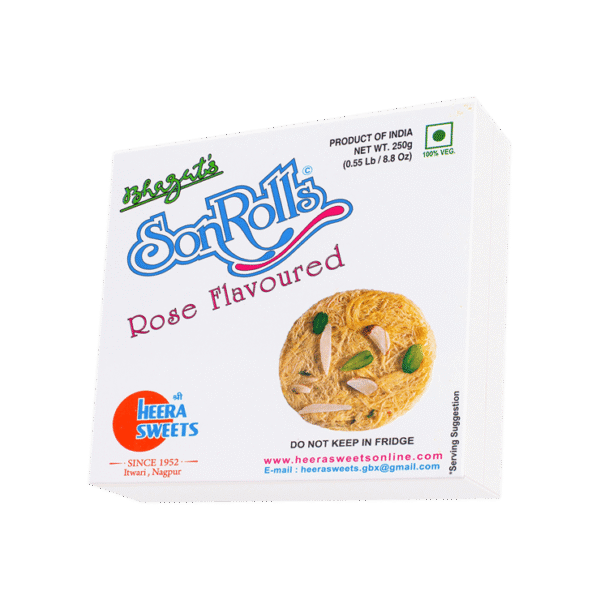 Rose Flavoured Son Rolls by Bhagat's