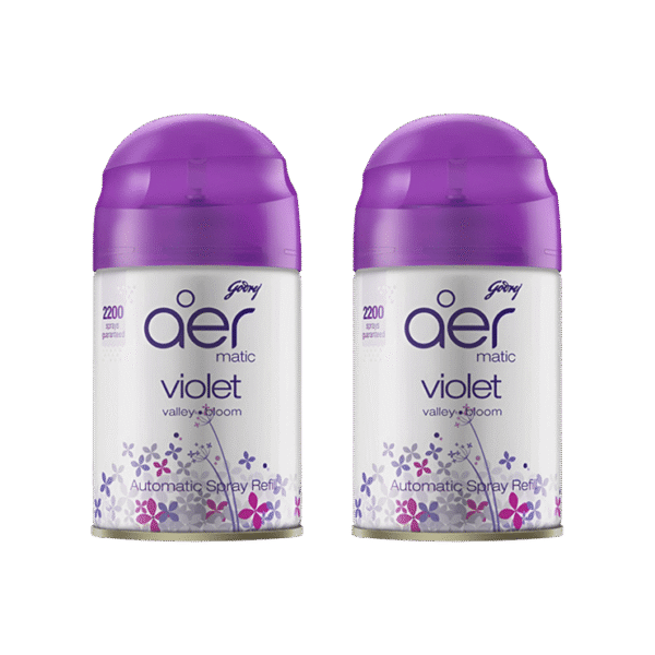 Godrej Aer Matic Air Freshener - Violet Valley Bloom (Violet) - Pack of 2