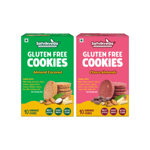 Satvikveda Ragi Chocolate Cookies Millet Biscuit
