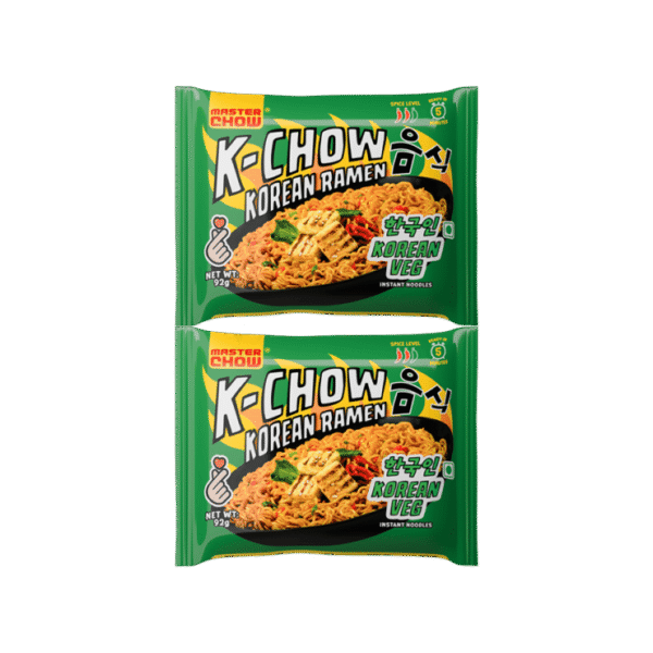 MasterChow K-chow Korean Ramen Veg Instant Noodles - Pack of 2
