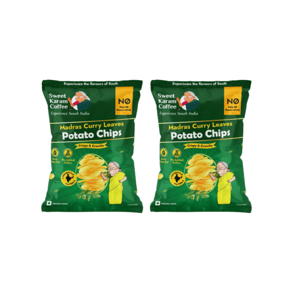 Sweet Karam Coffee Madras Curry Leaves Potato Chips - Pack of 2