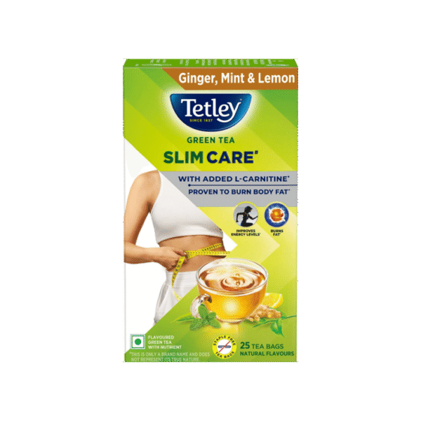 Tetley Slim Care Green Tea Bags (With L-Carnitine, Ginger, Mint & Lemon)
