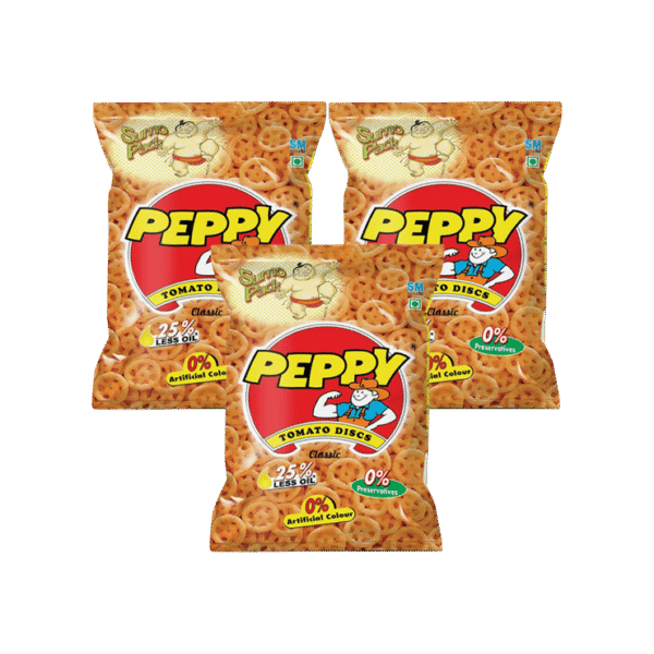Peppy Tomato Discs Crisps - Pack of 3