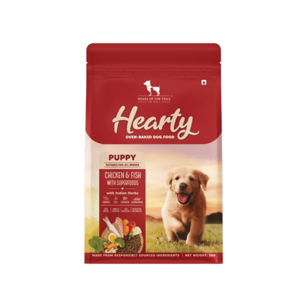 HUFT Hearty Oven Baked Dry Dog Food for Puppies with Chicken, Fish & Indian Herbs
