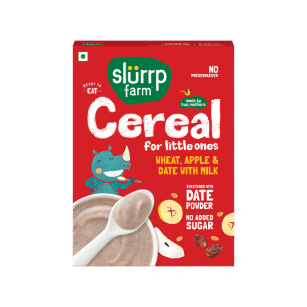 Slurrp Farm Wheat, Apple & Date Baby Cereal With Milk