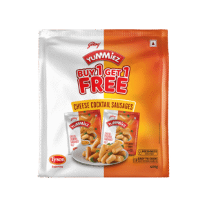 Godrej Yummiez Cheese Cocktail Chicken Sausage - Buy 1 Get 1