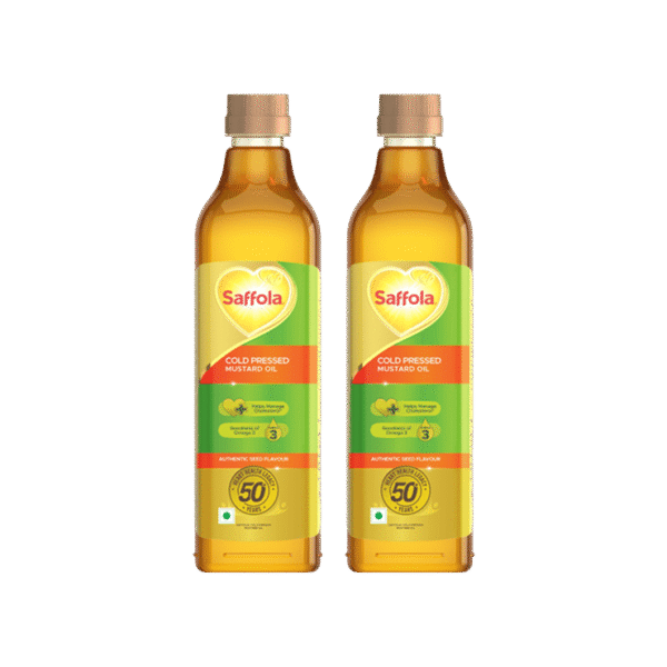 Saffola Cold Pressed Mustard Oil - Pack of 2