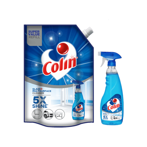 Colin Glass Cleaner (500 ml) +  Glass Cleaner (1 l) Combo
