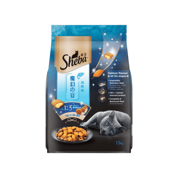 Sheba Salmon Flavour Dry Cat Food (For Kitten and Adult)