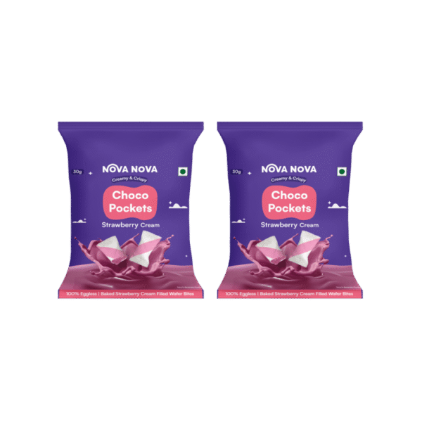 Nova Nova Strawberry Cream Filled Bar Chocolate Pack
