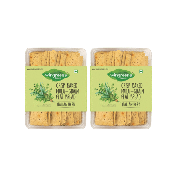 Wingreens Farms Flatbread, Italian Herb - Pack of 2