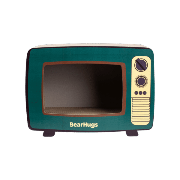 BearHugs Retro TV Cat Scratcher & Hideout (Multicolour)