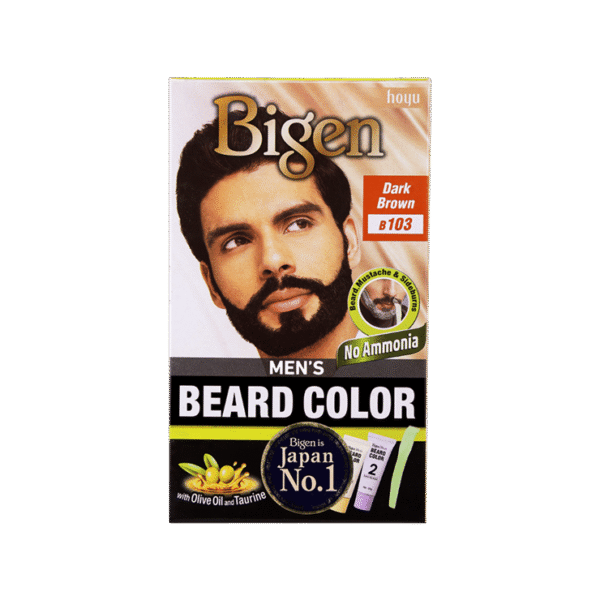 Bigen Men's Beard Colour (Dark Brown-B103)