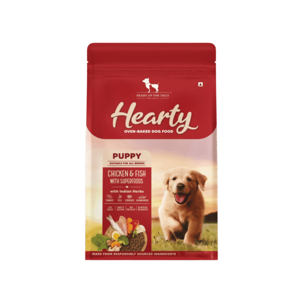 HUFT Hearty Oven-Baked Dry Dog Food for Puppies with Chicken, Fish & Indian Herbs