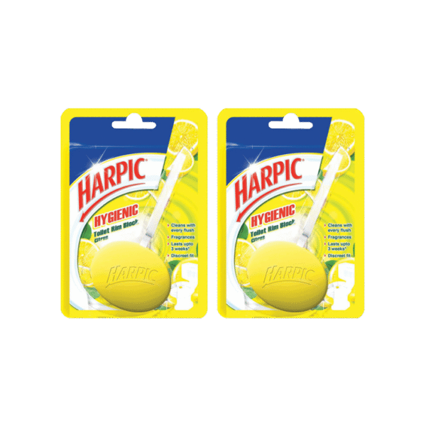 Harpic Hygienic Toilet Cleaner Block (Citrus) - Pack of 2