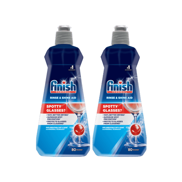 Finish Rinse Aid, Shine & Dry Dishwasher Gel - Pack of 2