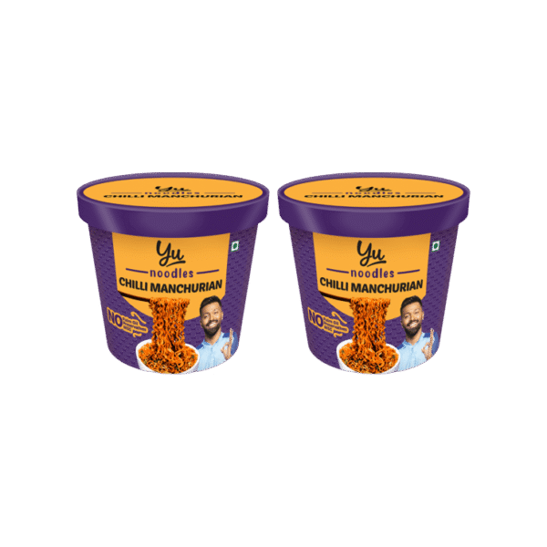 Yu Chilli Manchurian Instant Cup Noodles - Pack of 2