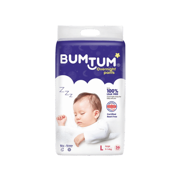 Bumtum Overnight Baby Diaper (Pants, L-36)