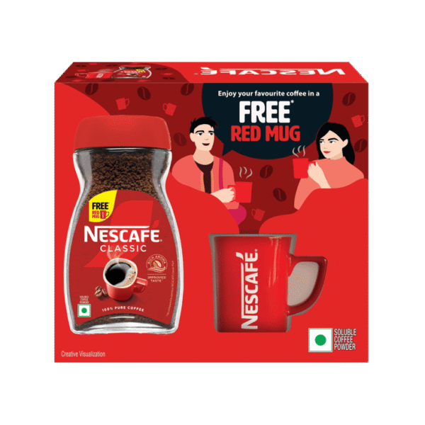 Nescafe Classic Instant Coffee Powder - Free Red Mug