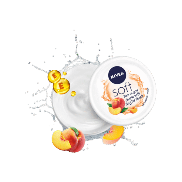 Nivea Soft Light Playful Peach Moisturizing Cream (100 ml)