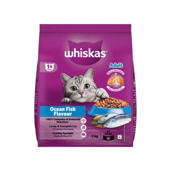 Whiskas Adult Dry Cat Food -Ocean Fish Flavour (1+ Years)