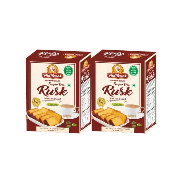 Mid Break Sugar Free Rusk with Suji & Saunf