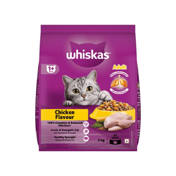 Whiskas Chicken Flavour Dry Cat Food (1+ Years)