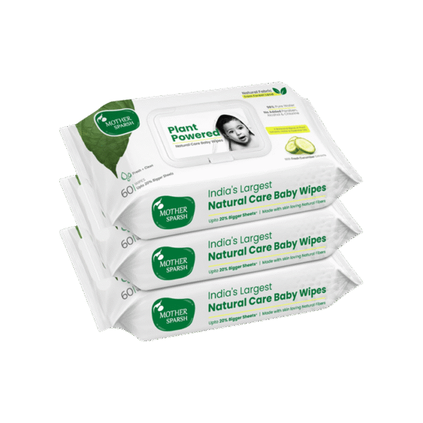 Mother Sparsh Plant Powered Natural Baby Wipes (Cucumber)