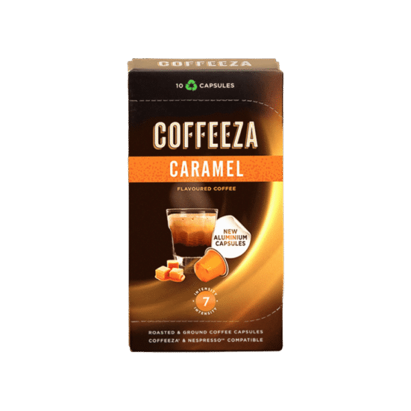 Coffeeza Caramel Flavoured Aluminium Coffee Capsules