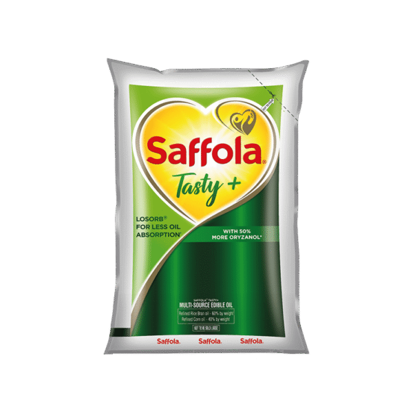 Saffola Tasty + Refined Rice Bran & Corn Blended Cooking Oil