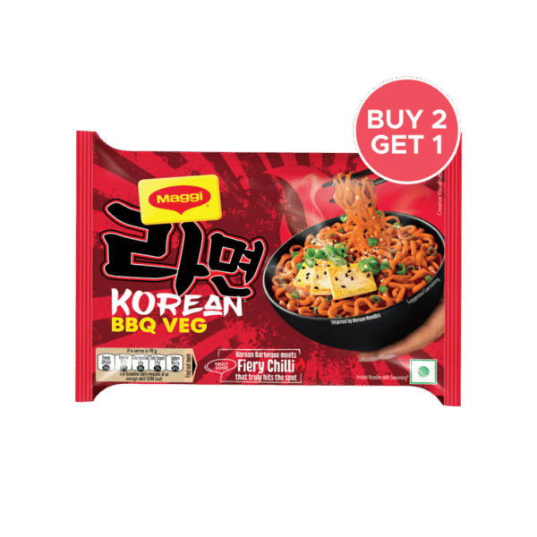 Maggi Korean Bbq Veg Instant Noodles - Buy 2 Get 1 Free
