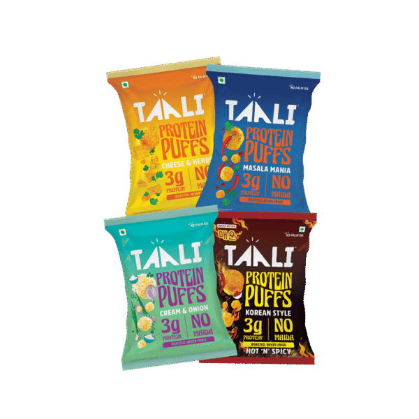 Taali Roasted Protein Puffs Combo (4 Flavours)