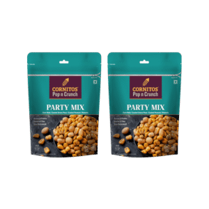 Cornitos Pop n Crunch Party Nut Mix - Salted Peanuts, Corn Nut & Coated Green Peas - Pack of 2