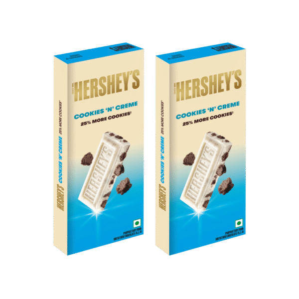 Hershey's Cookies n Creme White Chocolate Bar 100 g - Pack of 2