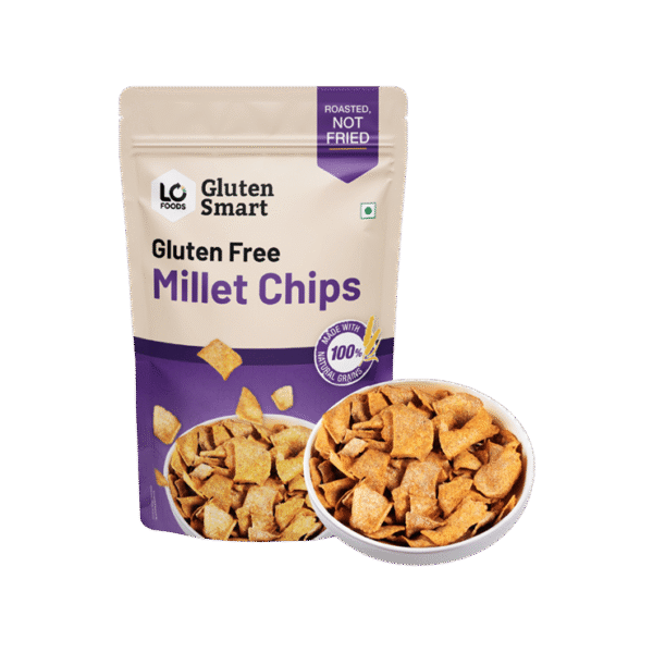 Lo! Foods Gluten Free Ragi Chips Roasted Healthy Snacks