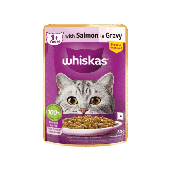 Whiskas Adult Wet Cat Food -Salmon in Gravy (1+ Years)