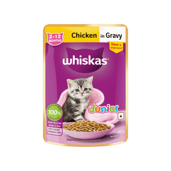 Whiskas Wet Kitten Food -Chicken in Gravy (2-12 Months)
