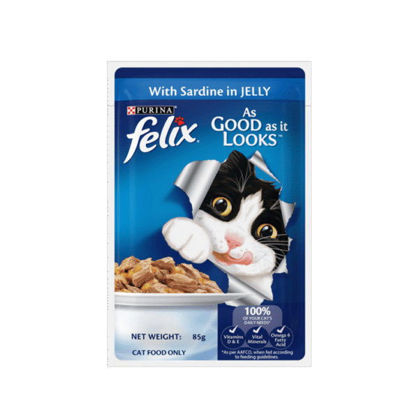 Felix Sardine with Jelly Adult Wet Cat Food