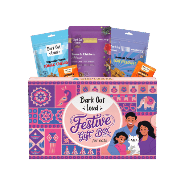 Bark Out Loud Pet Gift Box for Cats - Treats & Shampoo