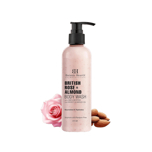 Botanic Hearth British Rose & Almond Body Wash