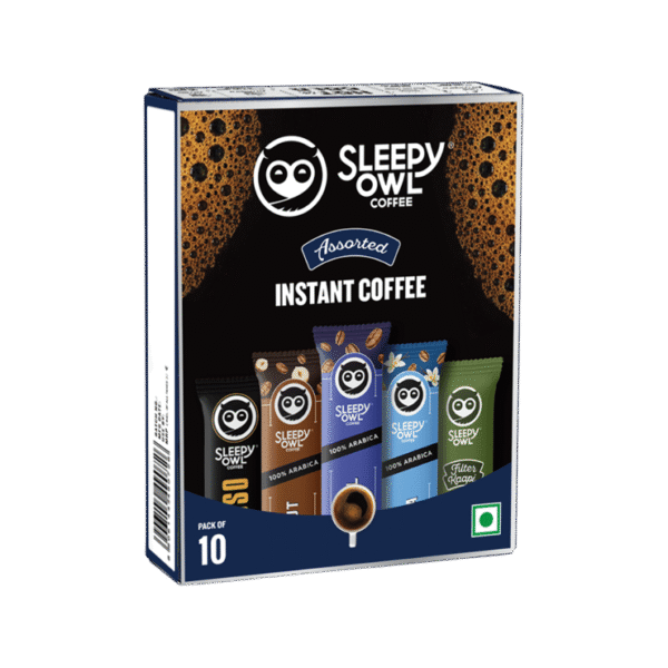 Sleepy Owl Assorted Pack of 10 Instant Coffee Travel Pack