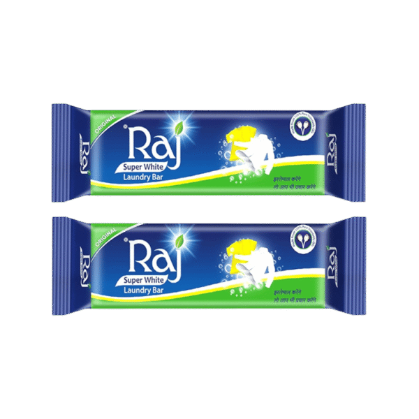 RAJ SUPER WHITE Detergent Bar for Laundry
