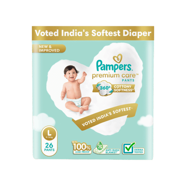 Pampers Premium Care Baby Diaper (Pants, L, 9-14 kg)