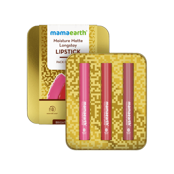 Mamaearth Moisture Matte Longstay Minis Lipstick Kit (Bright and Bold)