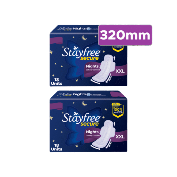 Stayfree Secure Nights Sanitary Pads - Pack of 2